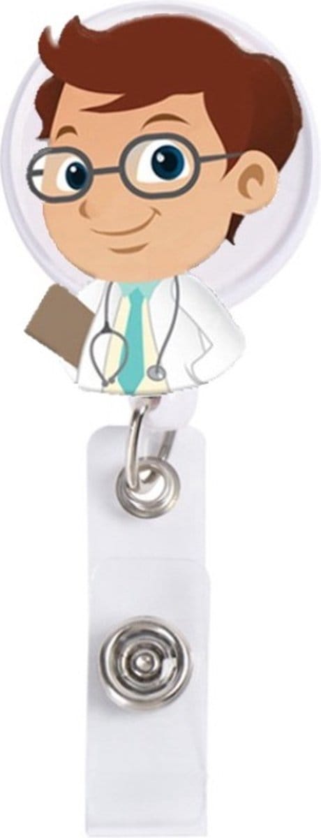 Fako Bijoux® - Badge Houder - Sleutel Houder - Rolspeld - Verpleegster - Dokter Dick