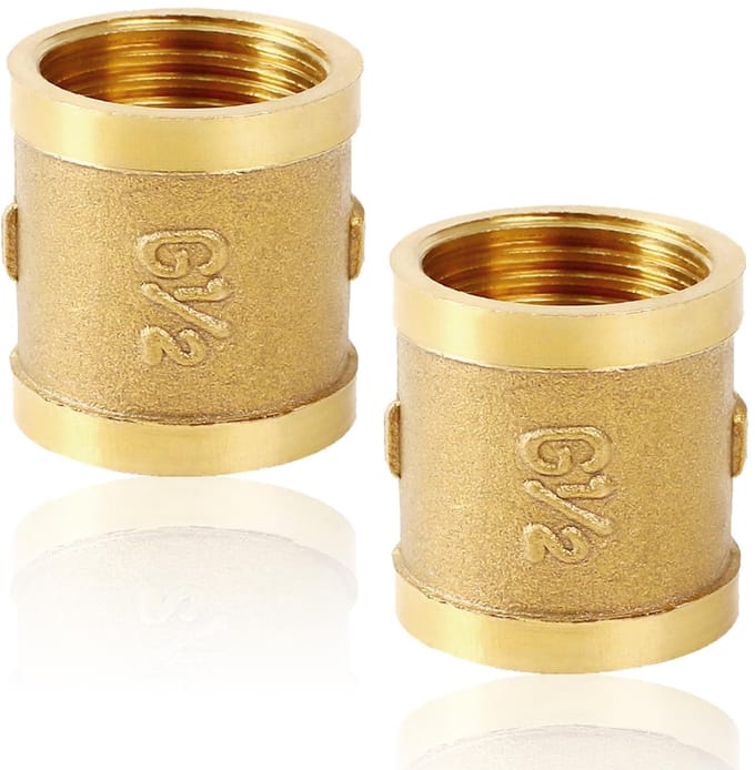 Dailygoods- Aansluitnippel Dubbel - 1/2 Inch Ig/Ig - Messing