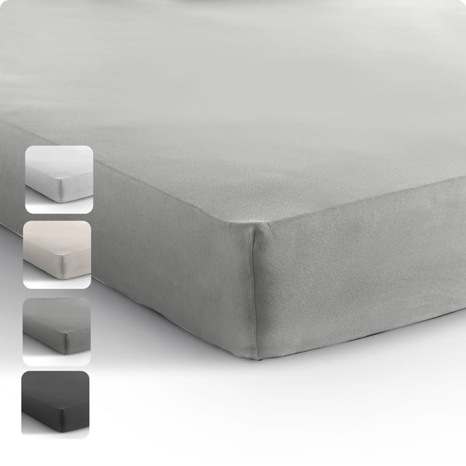 Sleeptime Jersey Hoeslaken - Jersey - 80/90x200 - Grijs