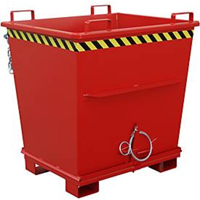 Bodemklepcontainer BKB 1000, rood