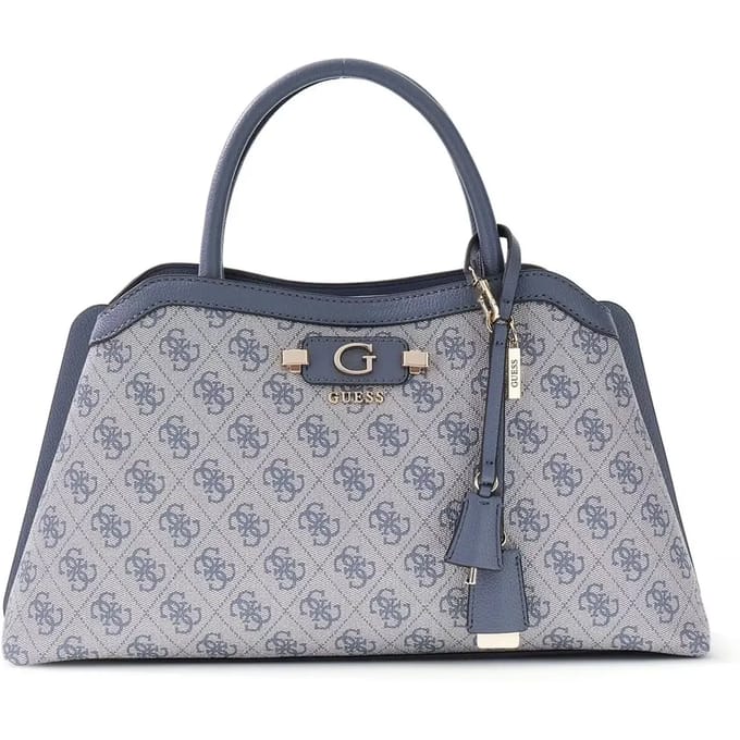GUESS schoudertas handtas Lindsey Girlfriend Satchel Slate Logo blauwgrijs