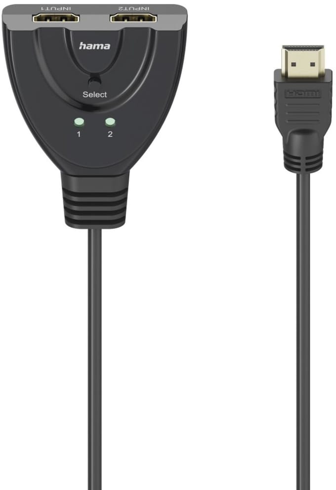 Hama 4K HDMI™-splitter 2x1, 2x HDMI™-aansluiting - 1x HDMI™-stekker