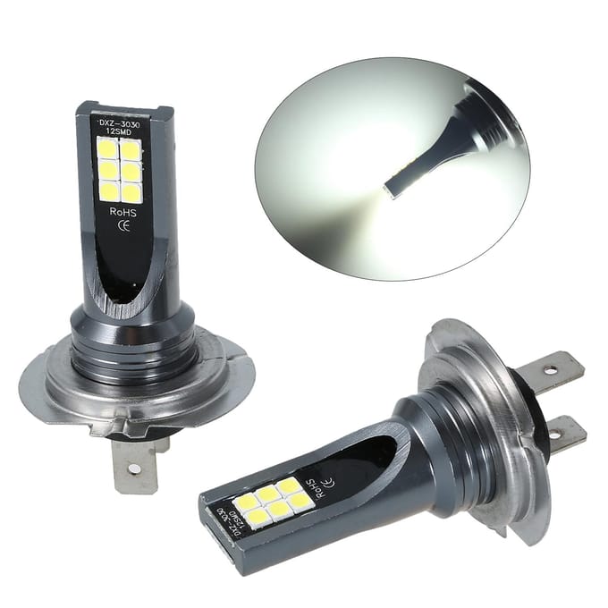 H7 Auto LED mistlampen 200 W Koplamp Lampen Kit 6000 K Wit Running Light HID Decoder Mistlampen zwart