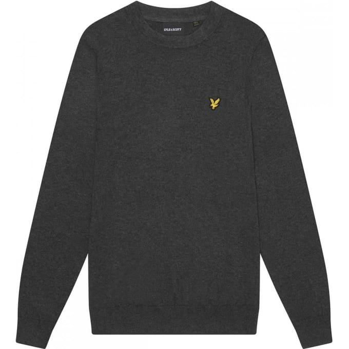 Lyle & Scott Cotton Merino Crewneck Sweater Heren - Maat M