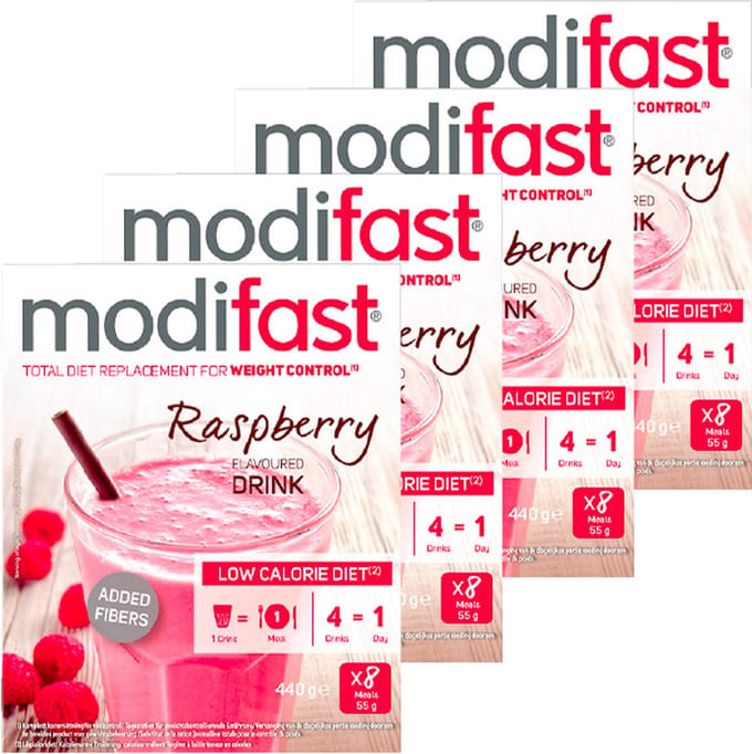 Modifast Intensive | Milkshake Framboos | 4 Stuks | 4 x 440g