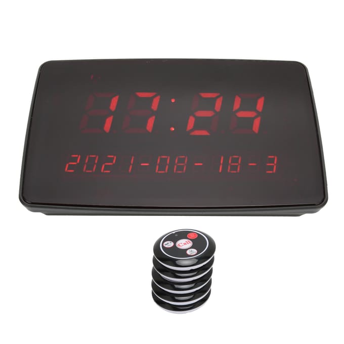 Système d'appel sans fil pour restaurant, téléavertisseur, diffusion vocale, hôte, 30 boutons d'appel pour bar EU Plug
