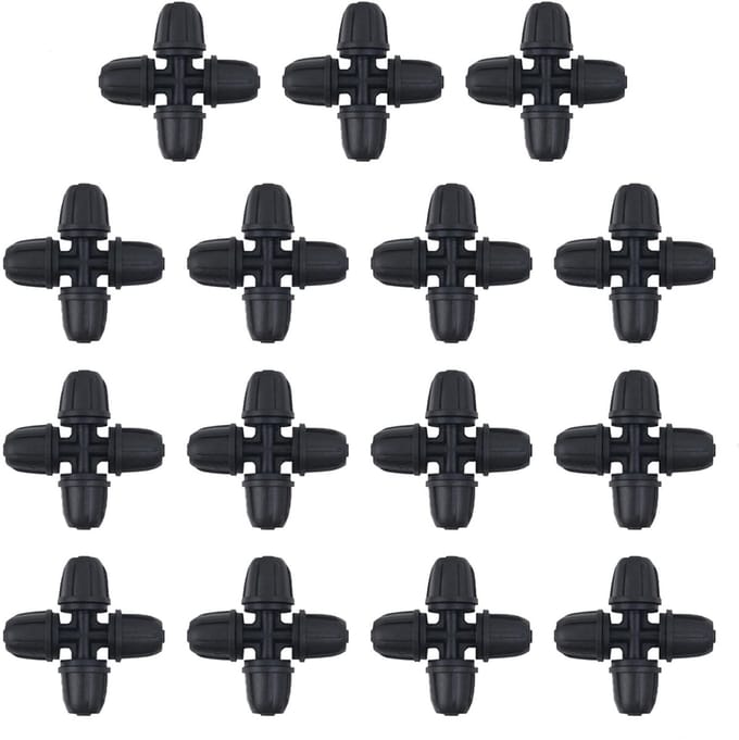 Dailygoods- Irrigatieconnectoren 15 Stuks - 4-Weg Slangvergrendeling
