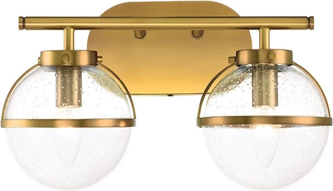 Hinkley LED Badkamerarmatuur Hollis | 2X E14 Max 40W | IP44 | Heritage Brass