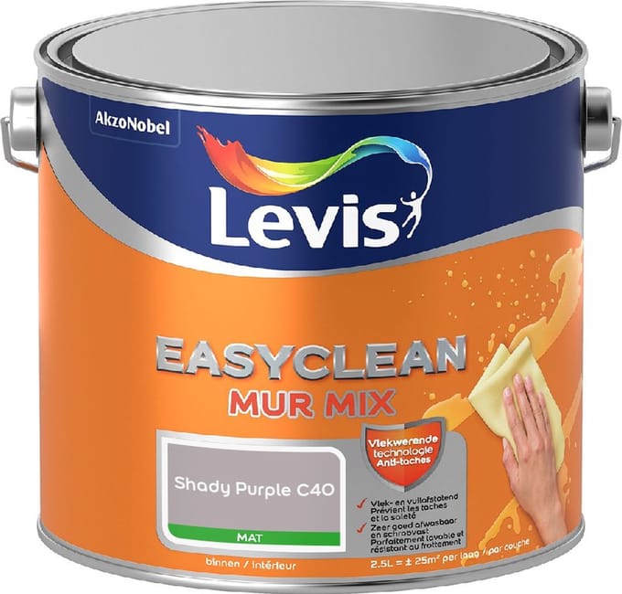 Levis - Easyclean Mur Mat Mix - Shady Purple C40 - Mengverf - 2,5 L
