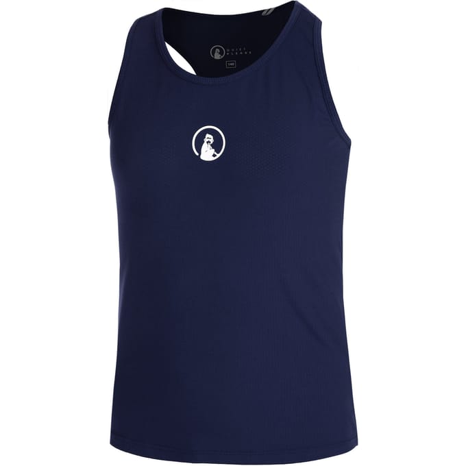 Quiet Please Racerback Tanktop Meisjes-Donkerblauw,Wit
