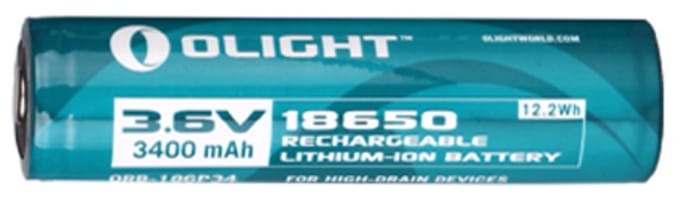 Olight oplaadbare lithium 18650HP 3,6V batterij - 3400mAh