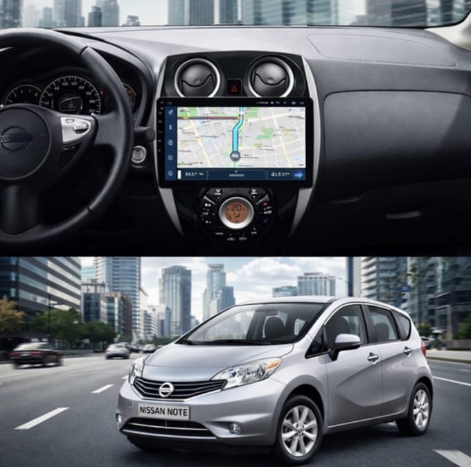 ADIVOX T1 9 inch geschikt voor Nissan Note 2013-2017 Android 15 CarPlay/Auto/Wifi/RDS/DSP/DAB+