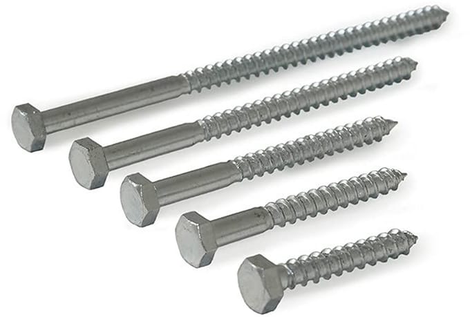 25x Verzinkte Houtschroeven 8x90mm Zeskant DIN571