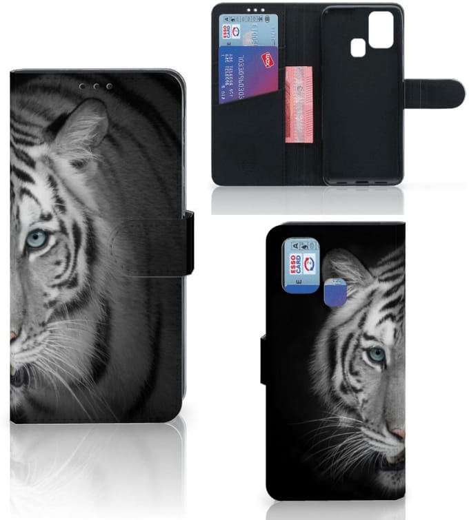 Samsung Galaxy M31 Telefoonhoesje met Pasjes Tijger