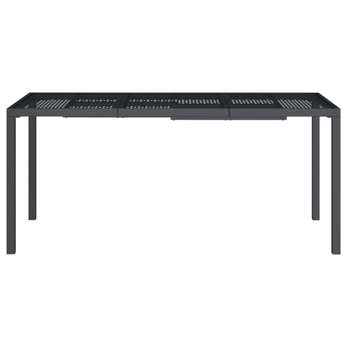 vidaXL - Tuintafel - 165x80x72 - cm - staal - antracietkleurig
