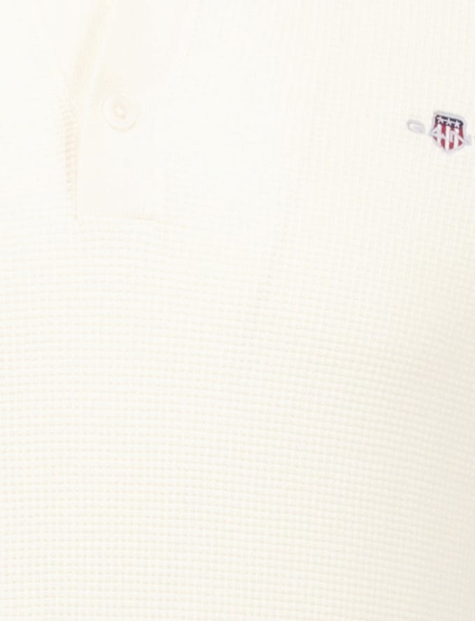 Gant poloshirt korte mouw creme