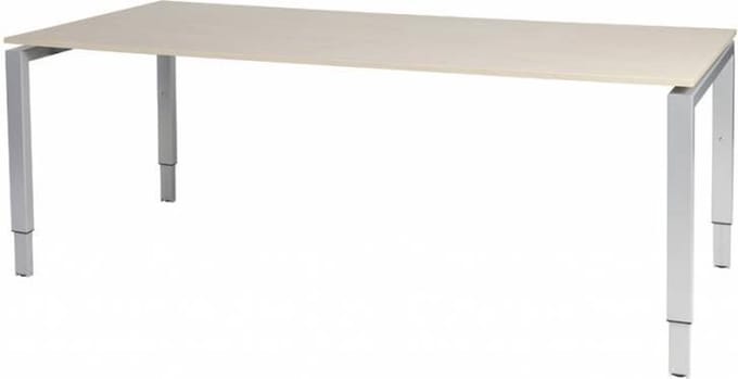 Verstelbaar Bureau - Domino 200x90 Eiken - alu frame