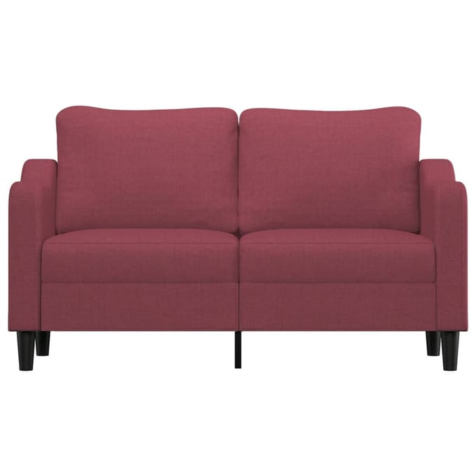 vidaXL - Tweezitsbank - 140 - cm - stof - wijnrood