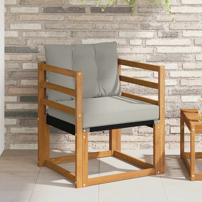 vidaXL - Buitensofa - Massief - Acaciahout - en - Textilene