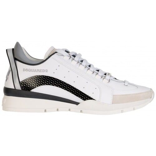 DSQUARED2 luxe Italiaanse sneakers schoenen bianco - Maat: 41 white