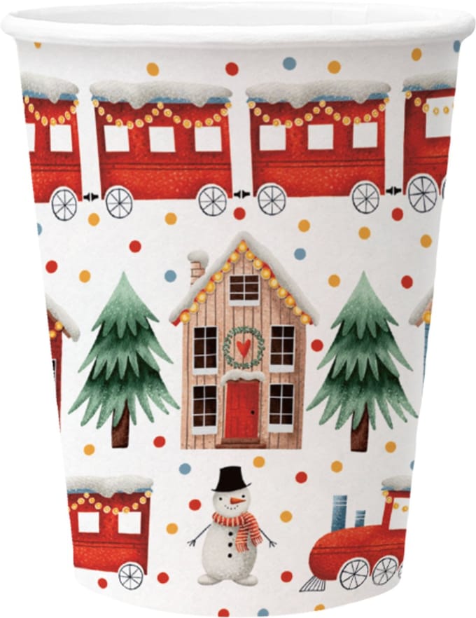 PAW - Papieren bekers - Cozy Christmas Town