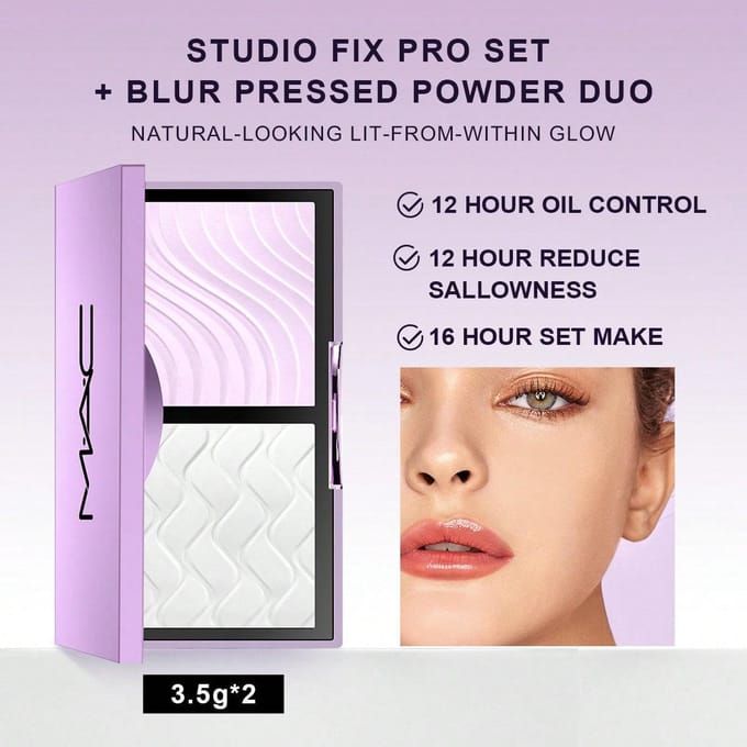 MAC STUDIO FIX PRO SET + BLUR PRESSED POWDER DUO-3. 5g*2 3.5g*2