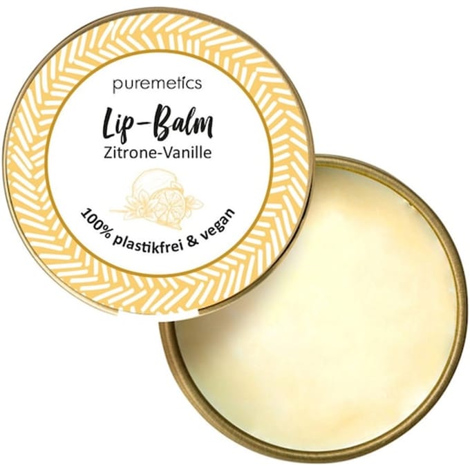 puremetics Lipverzorging Lip Balm Zitrone & Vanille Lippenbalsem Dames 10 g