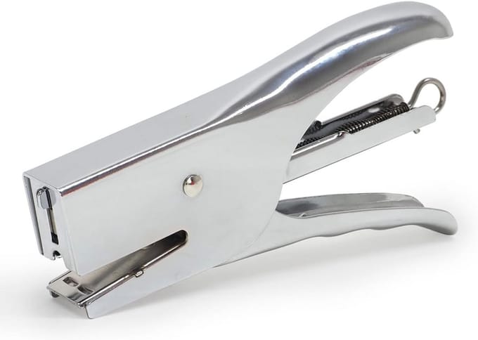 Compacte metalen nietmachine voor 25 vellen | Ergonomisch en verchroomd