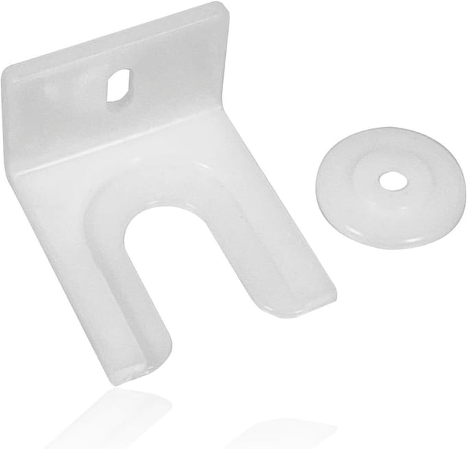 Koelkast Deurclip - Bevestigingsbeugel Koelkast - Keuken Reparatie - Universele Montage - 13mm x 5mm x 20mm - Wit