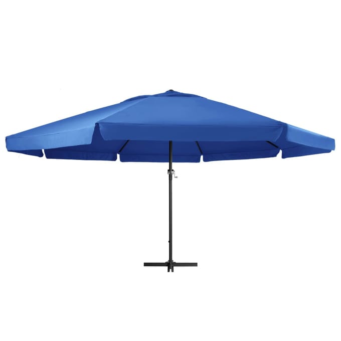vidaXL - Parasol - met - aluminium - paal - 500 - cm - azuurblauw