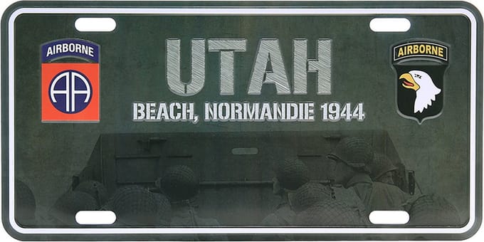 Nummerplaat Utah Beach Normandie 1944