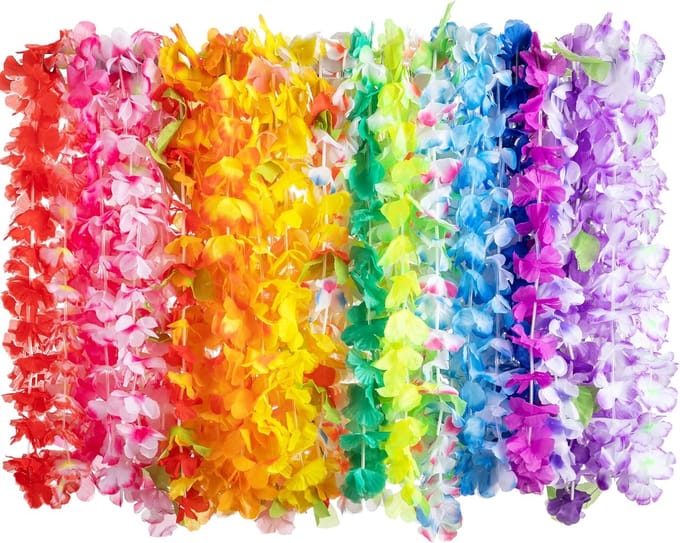 Solidchoice - Set van 12 Hawaïaanse Leis voor Feestdecoratie