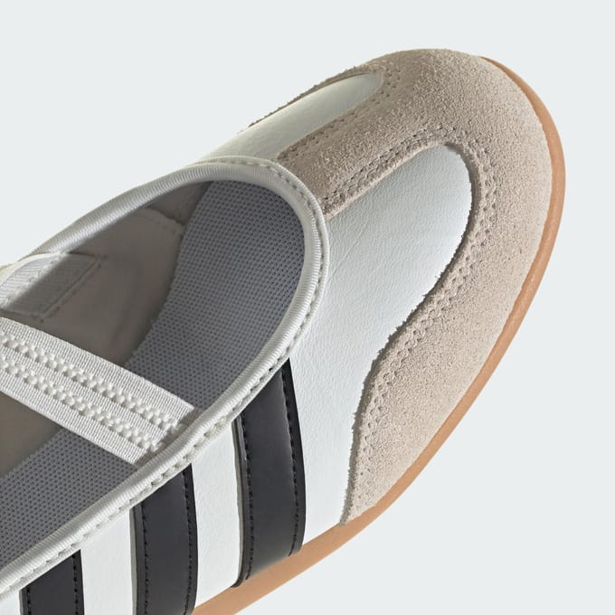 sneakers van echt leer met elastische bandjes model 'BARREDA MARY JANE'