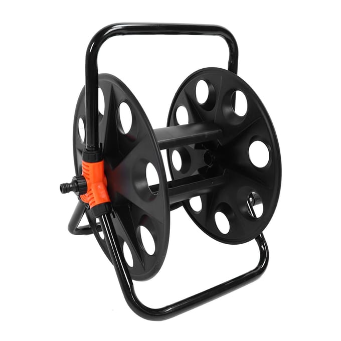 Tuinslanghaspel Professioneel Versterkt 164,0ft Waterslanghaspel Waterslanghouder voor Buiten black