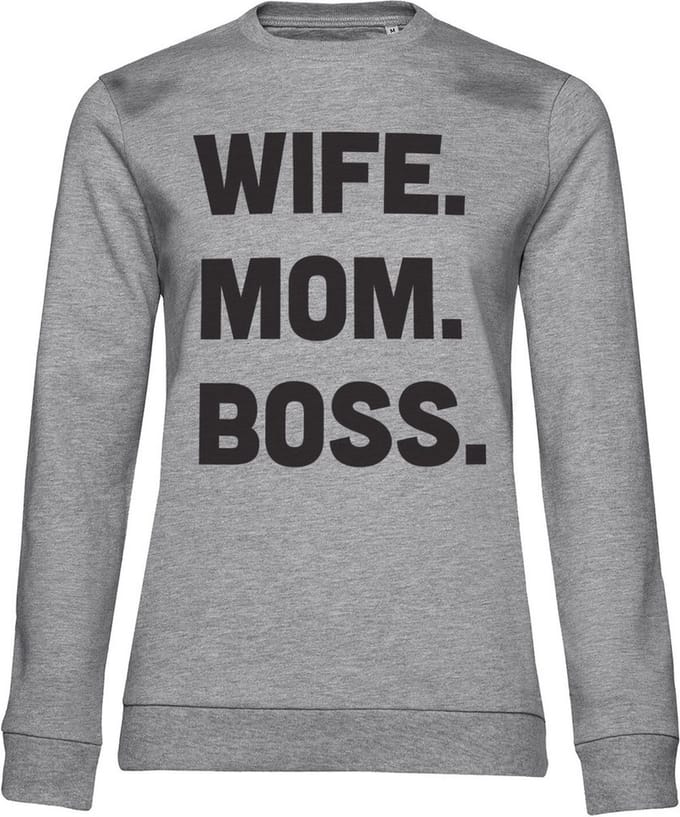 Hybris Dames Wife - Mom - Boss Girly-sweatshirt