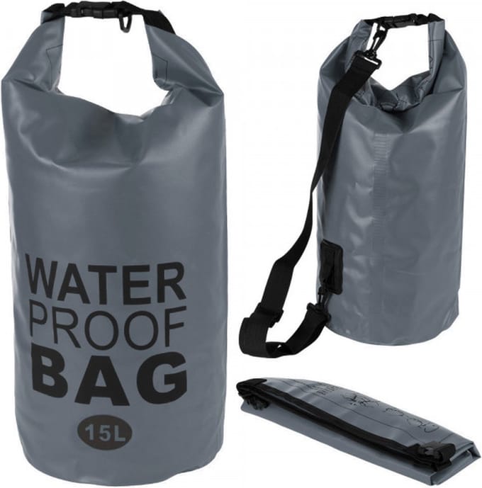 Tas Waterdicht waterdichte kajaktas 15l - Grijs