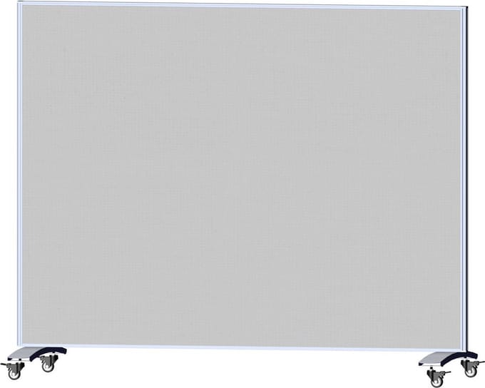 IVOL Mobiele Scheidingswand 160x120 cm - Akoestisch paneel - Whiteboard - Licht Grijs