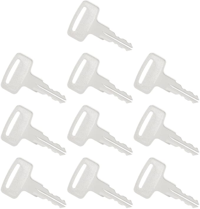 Dailygoods- Ontsteking Sleutels 10-delige Set - Compatibel met Manitou - Compatibel met Wacker Neuson - Stalen Sleutels - Sleutelcode 6896 - Eenvoudige Plug-in Fit