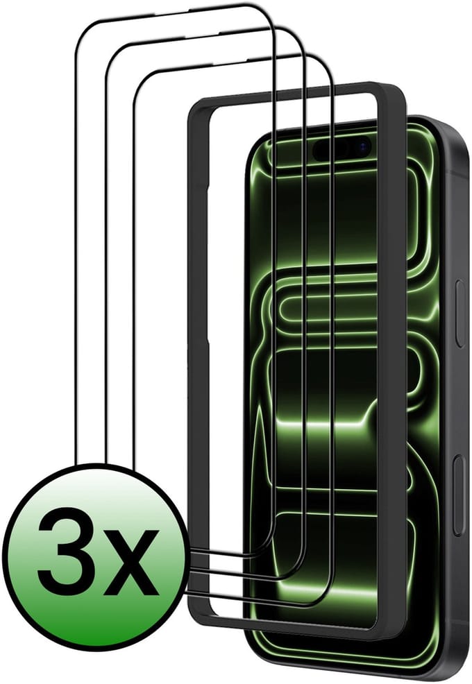 Screenprotector - 3 Stuks Geschikt voor iPhone 17 Pro / 18 Pro - Met Installatie Frame - Beschermglas - Gehard Glas - Tempered Glass - Screen Protector