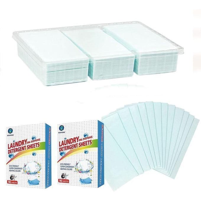 Geconcentreerde wasmiddelbladen180 stuks Wasmiddelbladen zonder Vloeistof Wasmiddelstrips