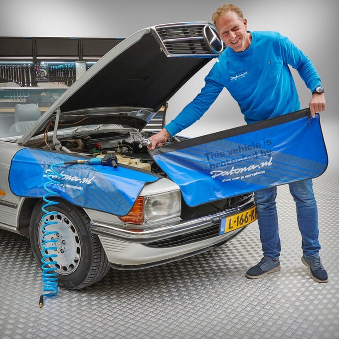 Datona® Beschermmat voor op de auto - 3 stuks - Blauw