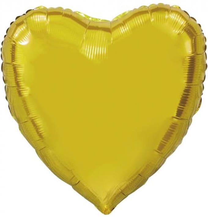 Wefiesta Folieballon Hartvorm Xl 92 Cm Goud