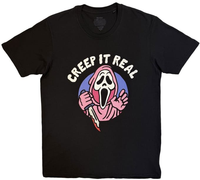 Scream Ghostface - Creep It Real Heren Tshirt - M - Zwart