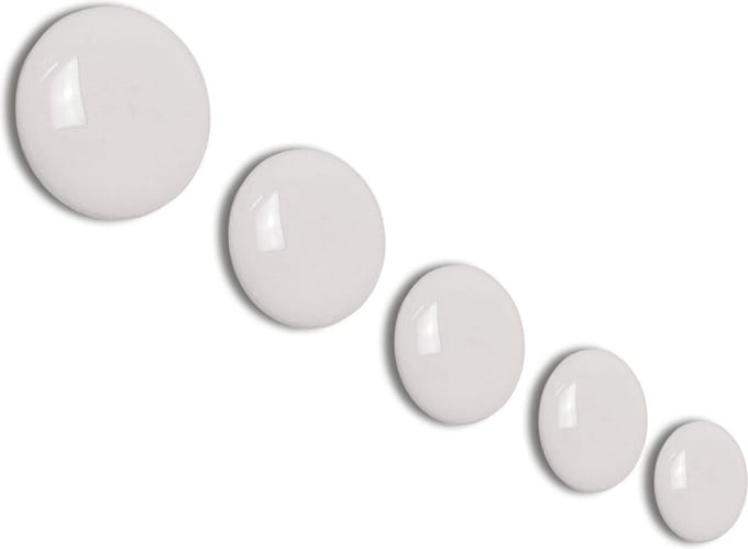 SMIT VISUAL Glasbordmagneten - Magneten - wit - extra sterk - 5 stuks