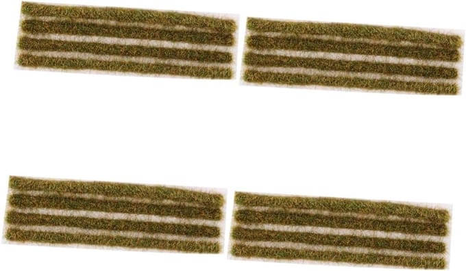 Miniatuur Grasmatten - Model Gras - Landschap Decoratie - Realistisch Plastic - 4 Sets - Groen