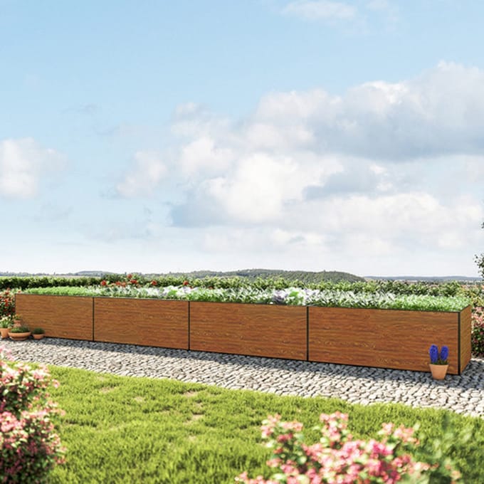 771 x 77 x 77 cm Moestuinbak Kingsize Daniela, Laklaag met houtoptiek