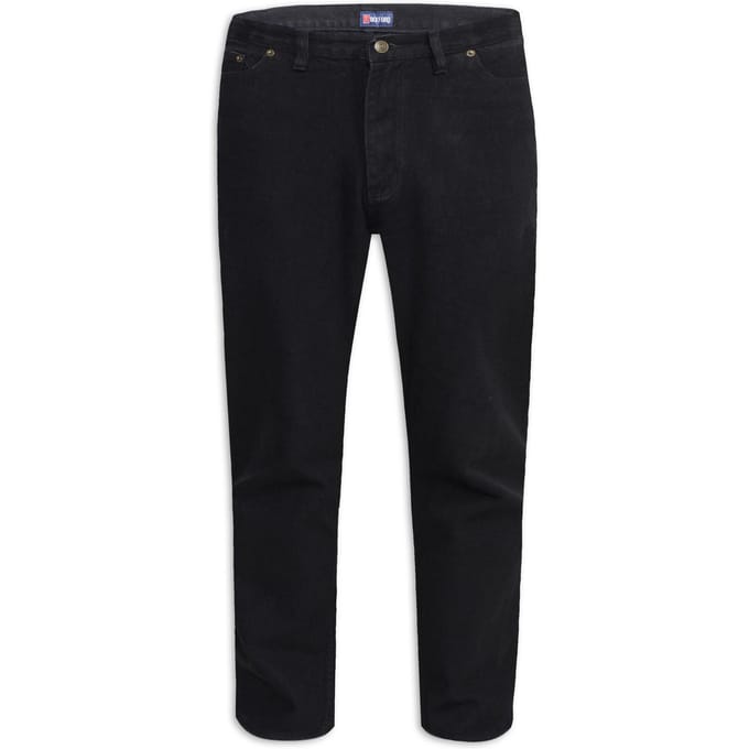 Duke Heren D555 Rockford Comfort Kingsize Jeans 42S zwart