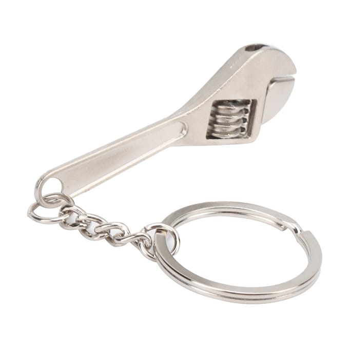 Sleutelhanger Moersleutel Miniatuur Zinklegering Sleutelhanger Decoratie Cadeau voor Ouders Vrienden white
