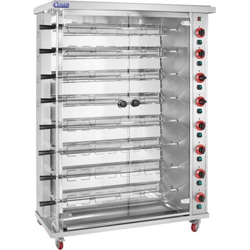 Royal Catering RCGCG-40 Serie - Gaskippengrill - 40 kW - 8 Spitsen - Roestvrij Staal