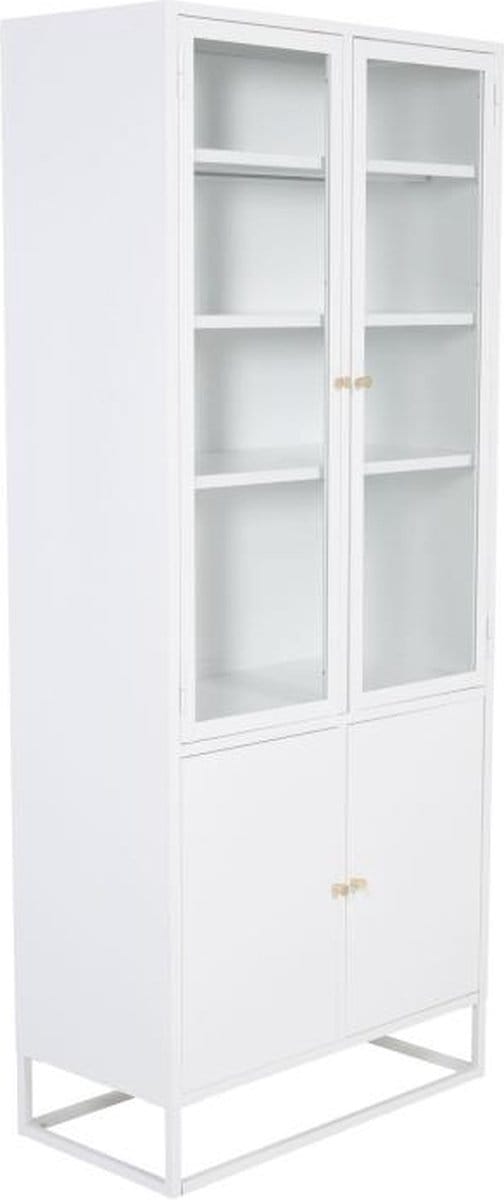 Svea - Noma vitrinekast - 80 x 190 cm - wit